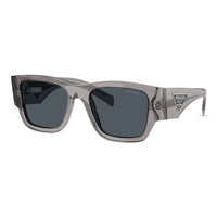 Prada Sunglasses Square Full Rim, Transparent Asphalt Frame and Dark Grey Lens PR10ZS16Z70B