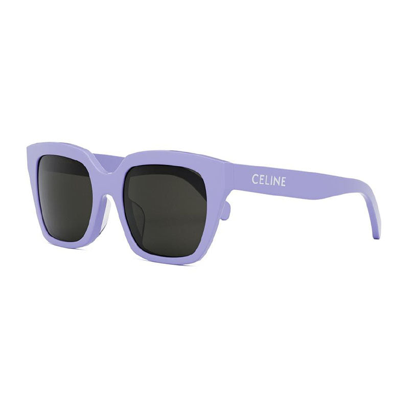 Celine Sunglasses Square Full Rim, Shiny Solid Lilac Frame and Smoke Lens CL40198F78A