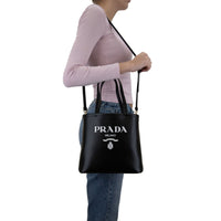 Prada Logo Leather Tote Bag Women