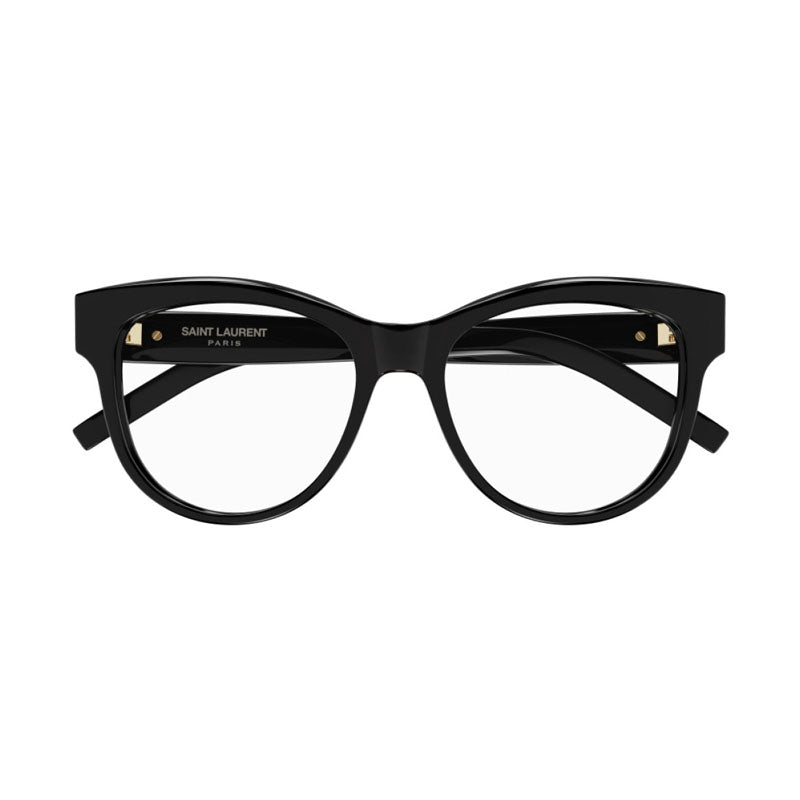 Saint Laurent Eyeglasses Cat Eye Full Rim, Black Frame and Clear Demo Lenses Lens SLM108002