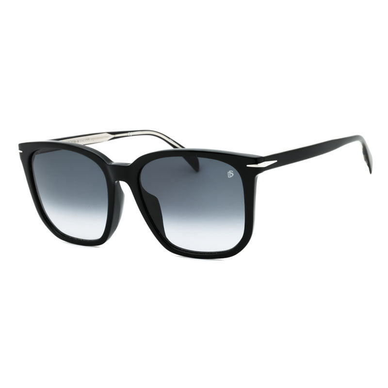 David Beckham Sunglasses Square Full Rim, Black Frame and Dark Grey Gradient Lens DB1071/F/S08079O