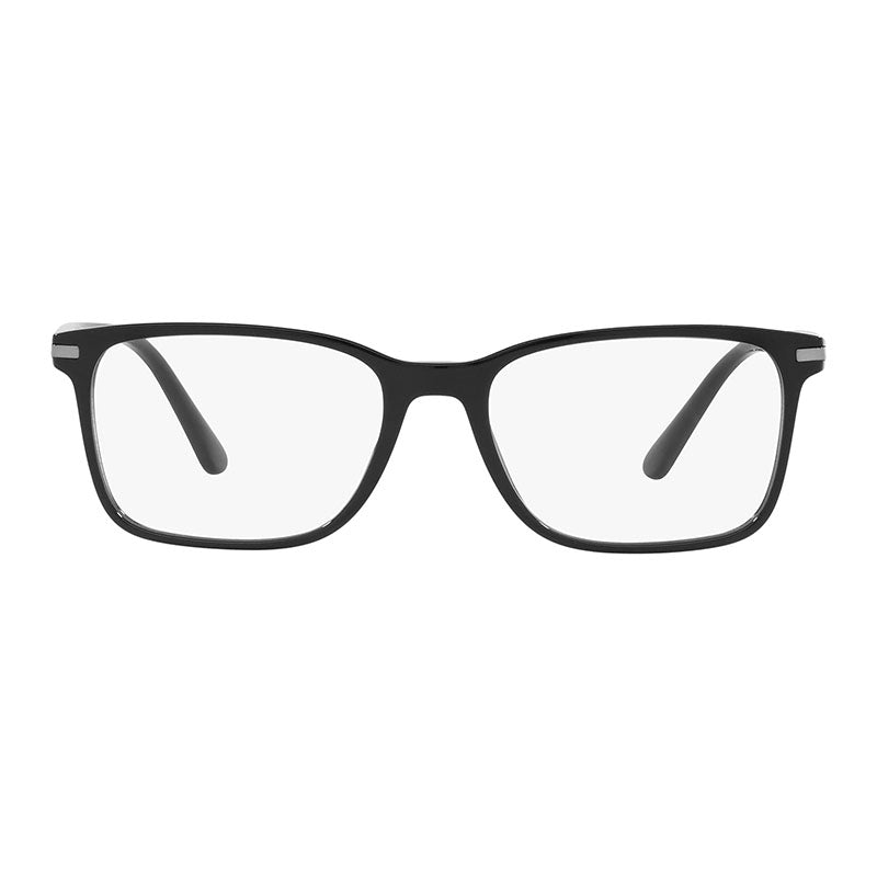 Prada Eyeglasses Rectangle Full Rim, Black Frame and Clear Demo Lenses Lens PR14WV1AB1O1