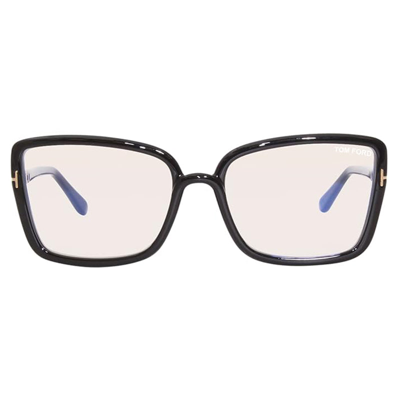 Tom Ford Tom Ford Eyeglasses Butterfly Full Rim, Auburn Havana Frame and Clear Demo Lenses Lens FT5813-B054