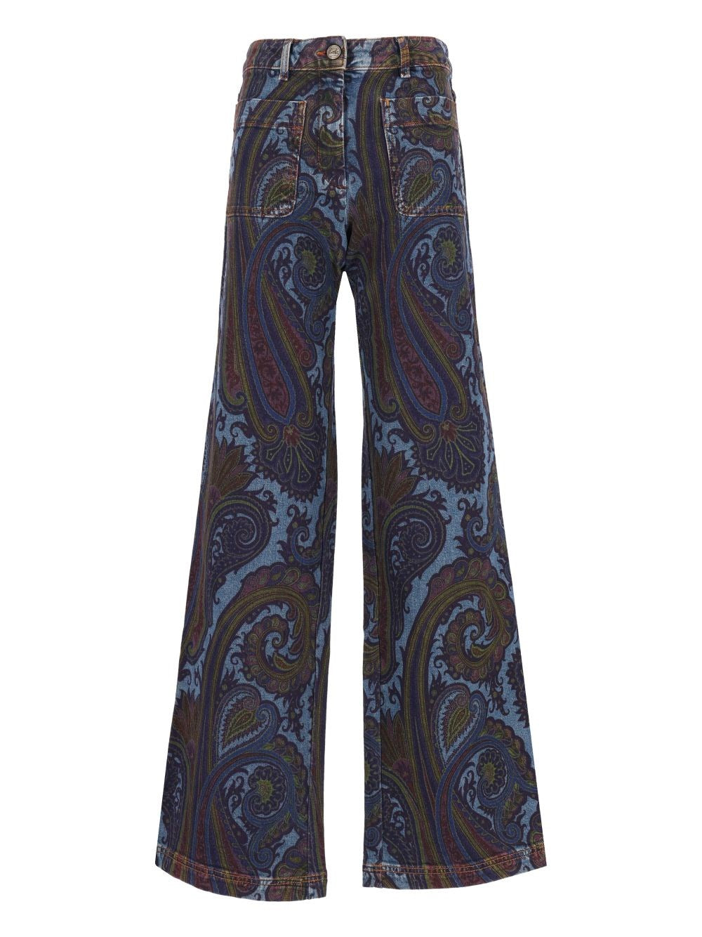 Etro Women Wide Leg Paisley Jeans