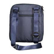 Aeronautica Militare Sleek Blue Shoulder Bag with Contrasting Men's Details
