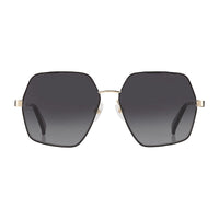 Marc Jacobs Sunglasses Rectangle Full Rim, Gold/Black Frame and Dark Grey Gradient Lens MARC575/S0RHL9O