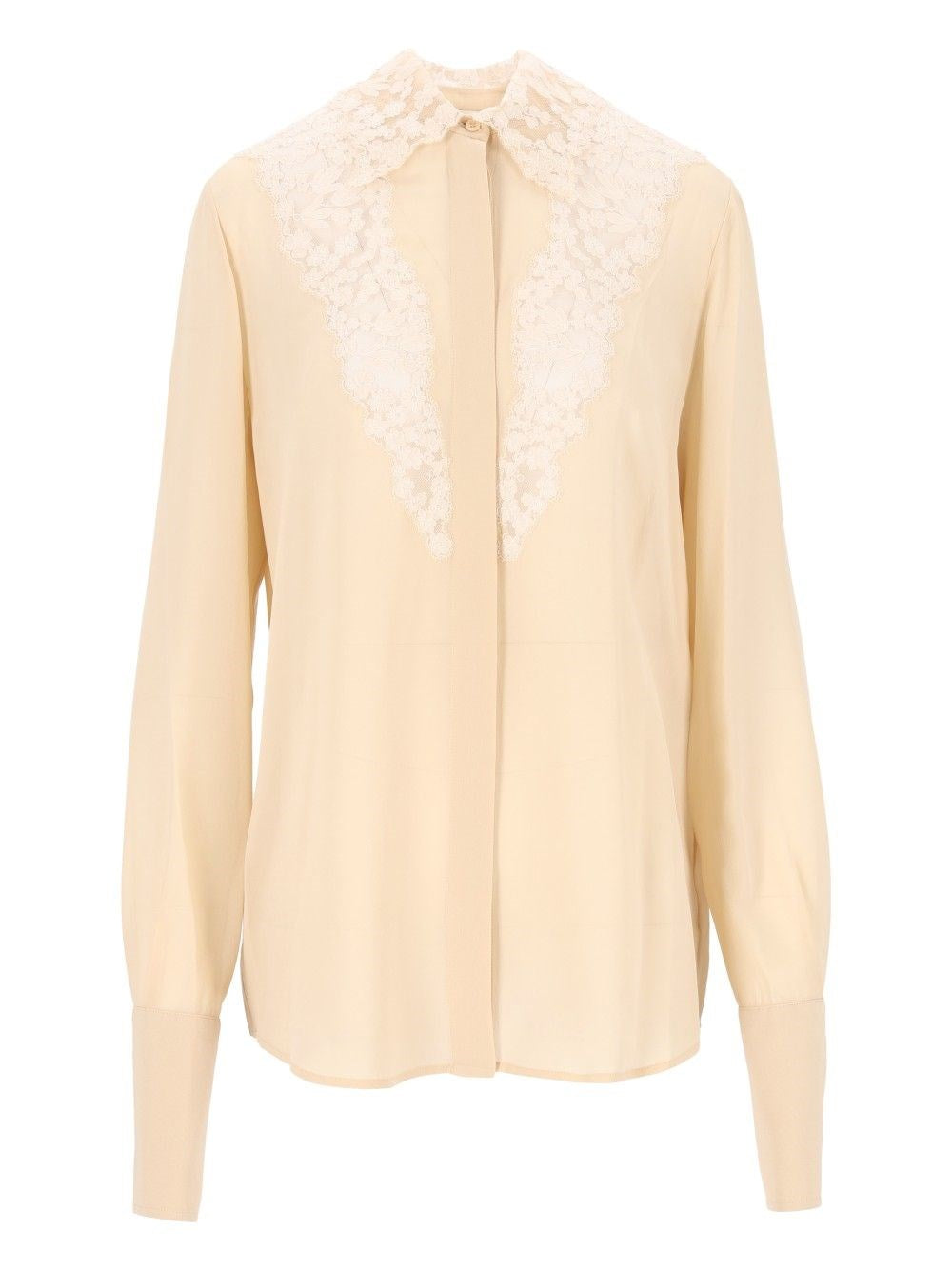 Fendi Women Parchment-Colored Georgette Shirt
