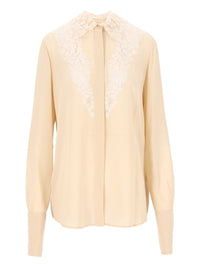 Fendi Women Parchment-Colored Georgette Shirt