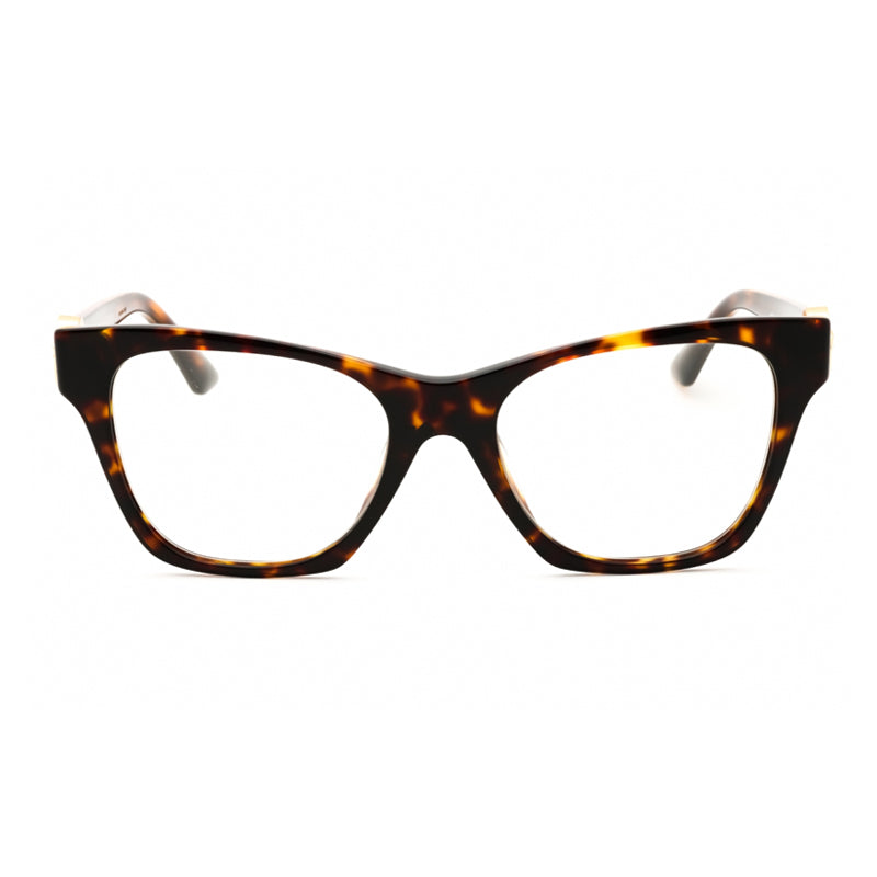 Versace Eyeglasses Geometric Full Rim, Havana Frame and Clear Demo Lenses Lens VE3341U108