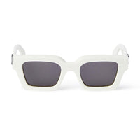 Off-White Off-White Sunglasses Square Full Rim, White Frame and Dark Grey Lens OERI008VIRGIL0107