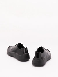 Prada Prada Men Brushed Leather Laced Shoes