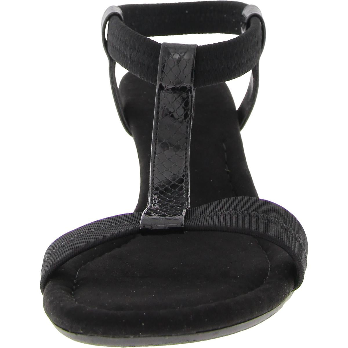 Womens Patent Leather Ankle Strap T-Strap Sandals