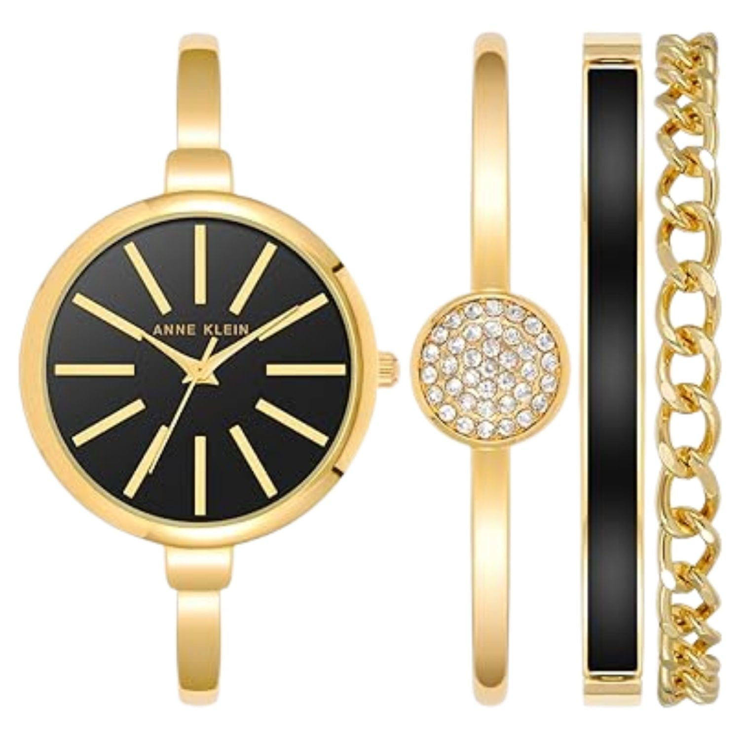 Anne Klein Women's Classic Black Dial Watch - AK-1470GBST