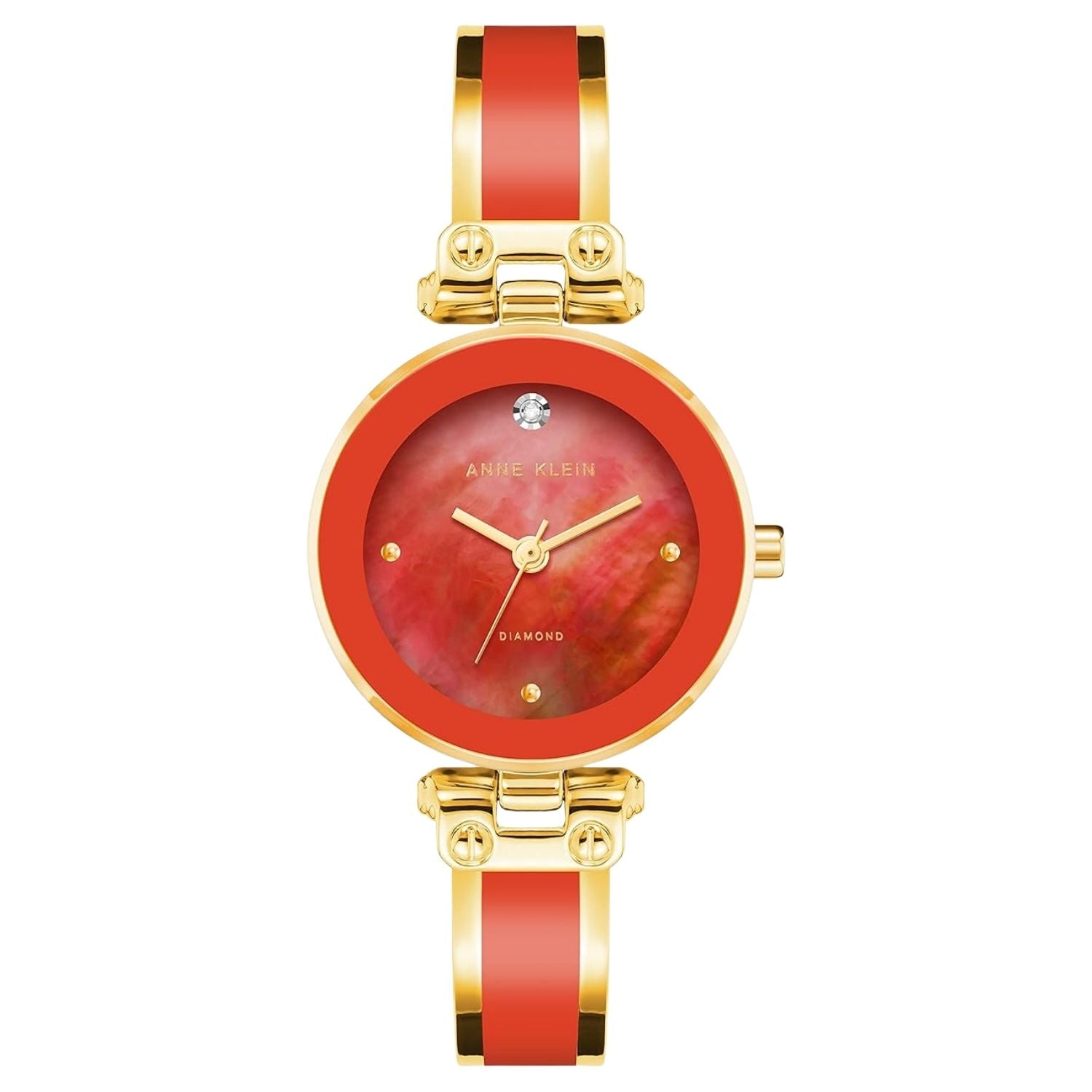 Anne Klein Women's Accented Red Dial Watch - AK/1980RDGB