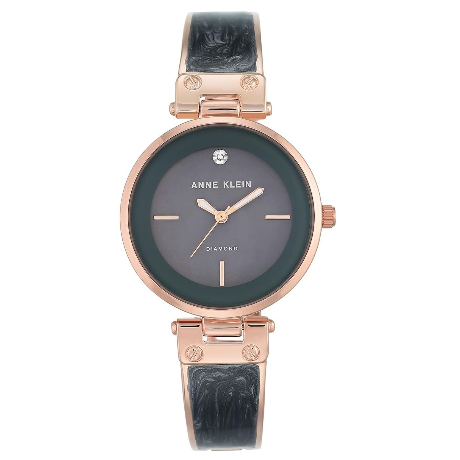 Anne Klein Women's Bangle Grey Dial Watch - AK/2512GYRG