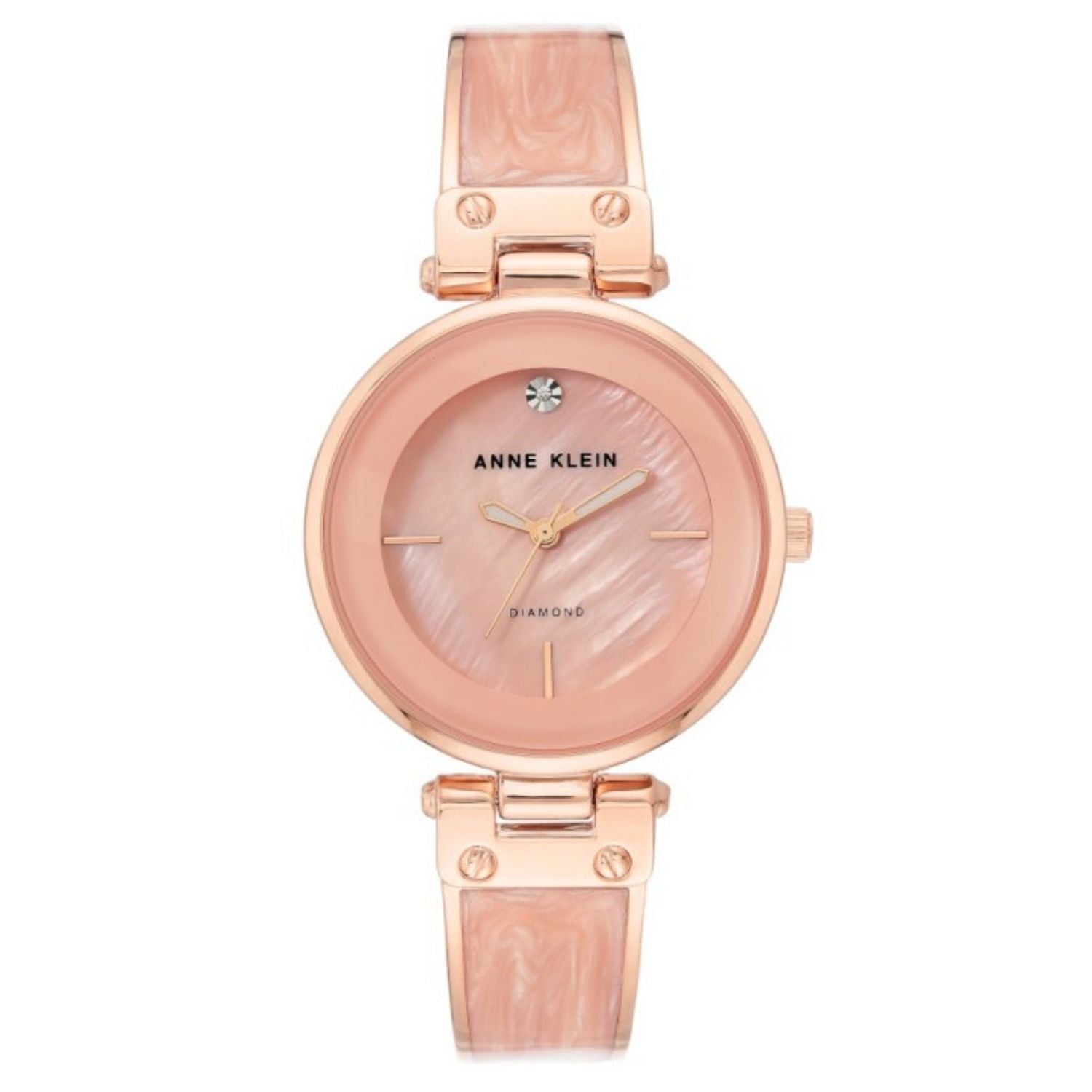 Anne Klein Women's Bangle Pink Dial Watch - AK/2512LPRG