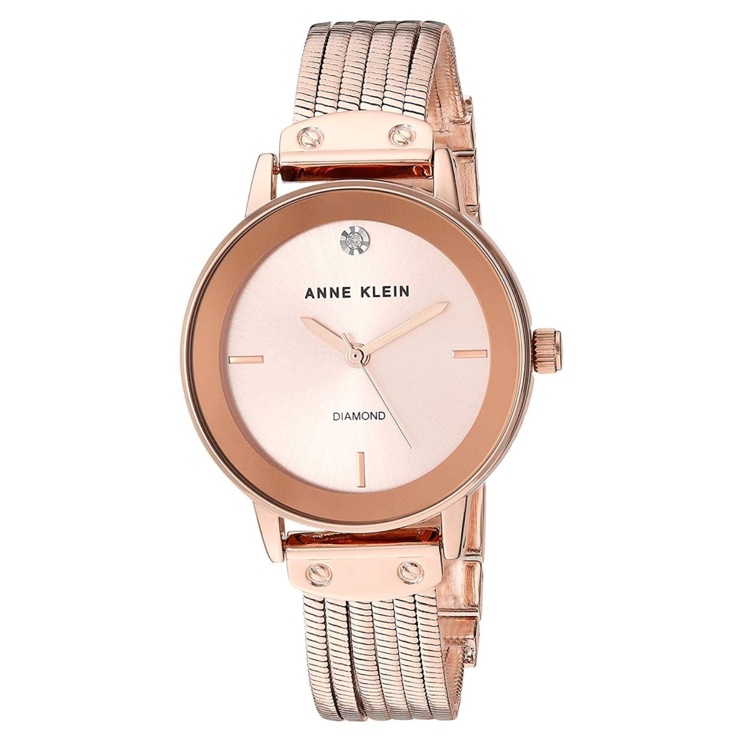 Anne Klein Women's Classic Rose gold Dial Watch - AK/3220RGRG