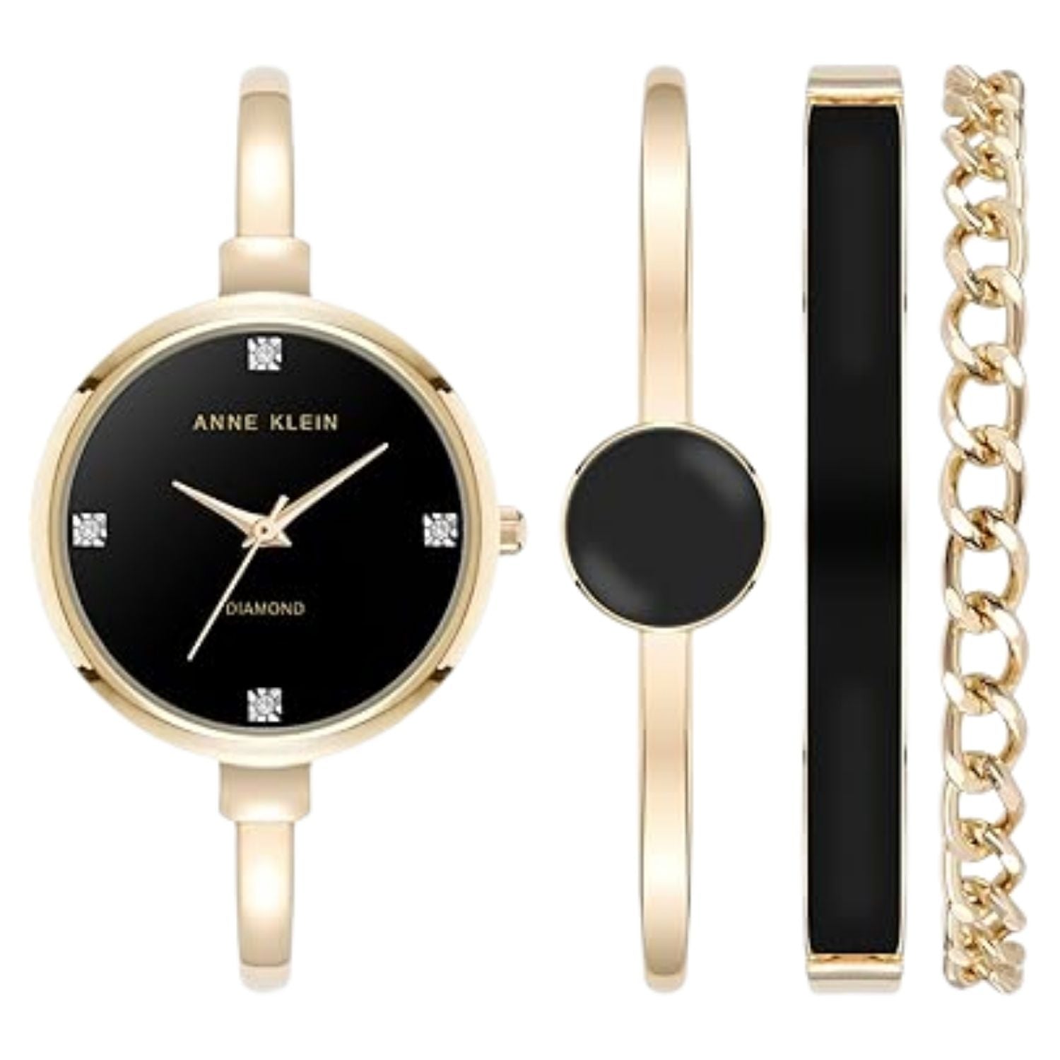 Anne Klein Women's Classic Black Dial Watch - AK/5142BKST