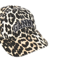 Ganni Women Leopard-Print Organic Cotton Baseball Hat