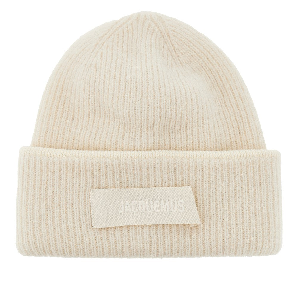 Jacquemus Women Knitted Beanie Hat With Gros-Grain Logo