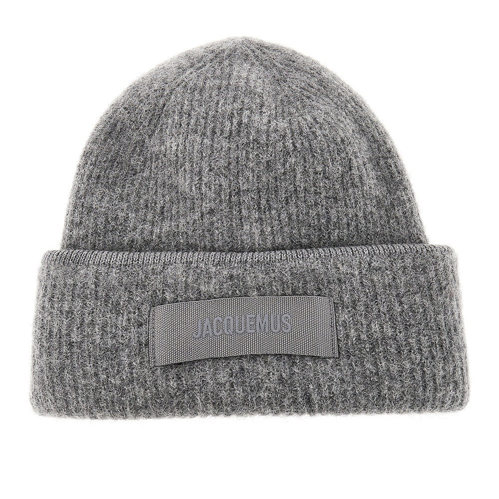 Jacquemus Women Knitted Beanie Hat With Gros-Grain Logo