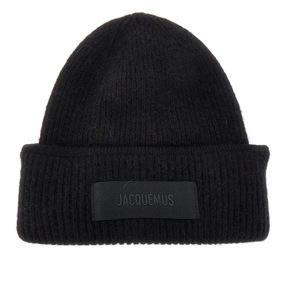 Jacquemus Women Knitted Beanie Hat With Gros-Grain Logo