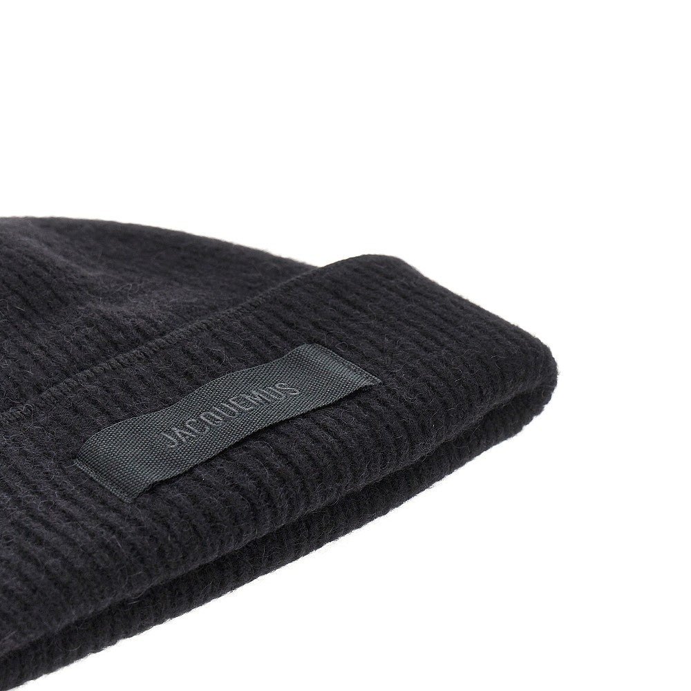 Jacquemus Women Knitted Beanie Hat With Gros-Grain Logo