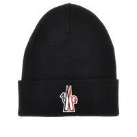 Moncler Grenoble Men Logo Patch Wool Beanie Hat