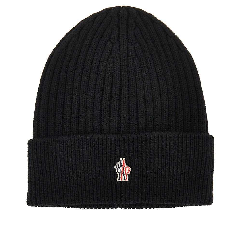MONCLER GRENOBLE Moncler Grenoble Men Logo Patch Wool Beanie Hat