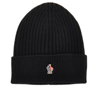 MONCLER GRENOBLE Moncler Grenoble Men Logo Patch Wool Beanie Hat