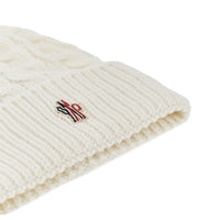 Moncler Grenoble Women Wool Beanie Hat With Fur Pompom