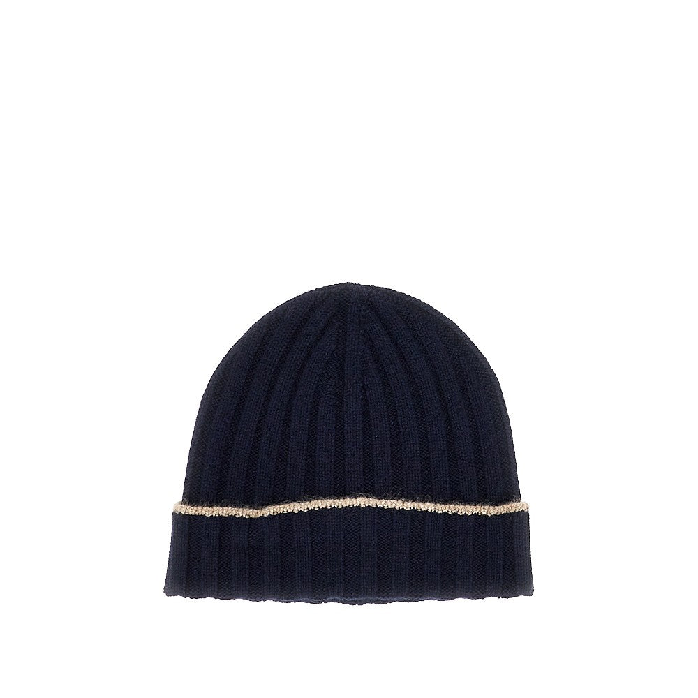 Brunello Cucinelli Men Ribbed Cashmere Beanie Hat