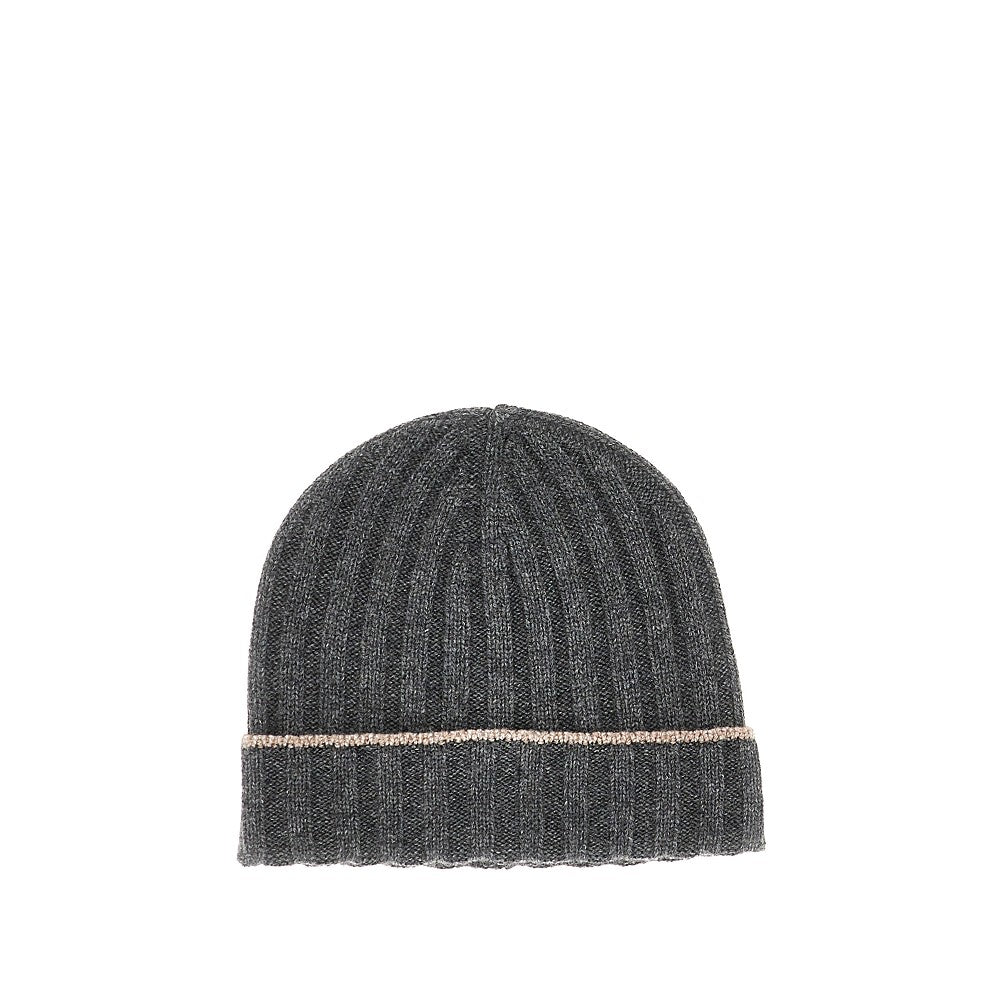BRUNELLO CUCINELLI Brunello Cucinelli Men Ribbed Cashmere Beanie Hat