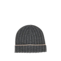 BRUNELLO CUCINELLI Brunello Cucinelli Men Ribbed Cashmere Beanie Hat
