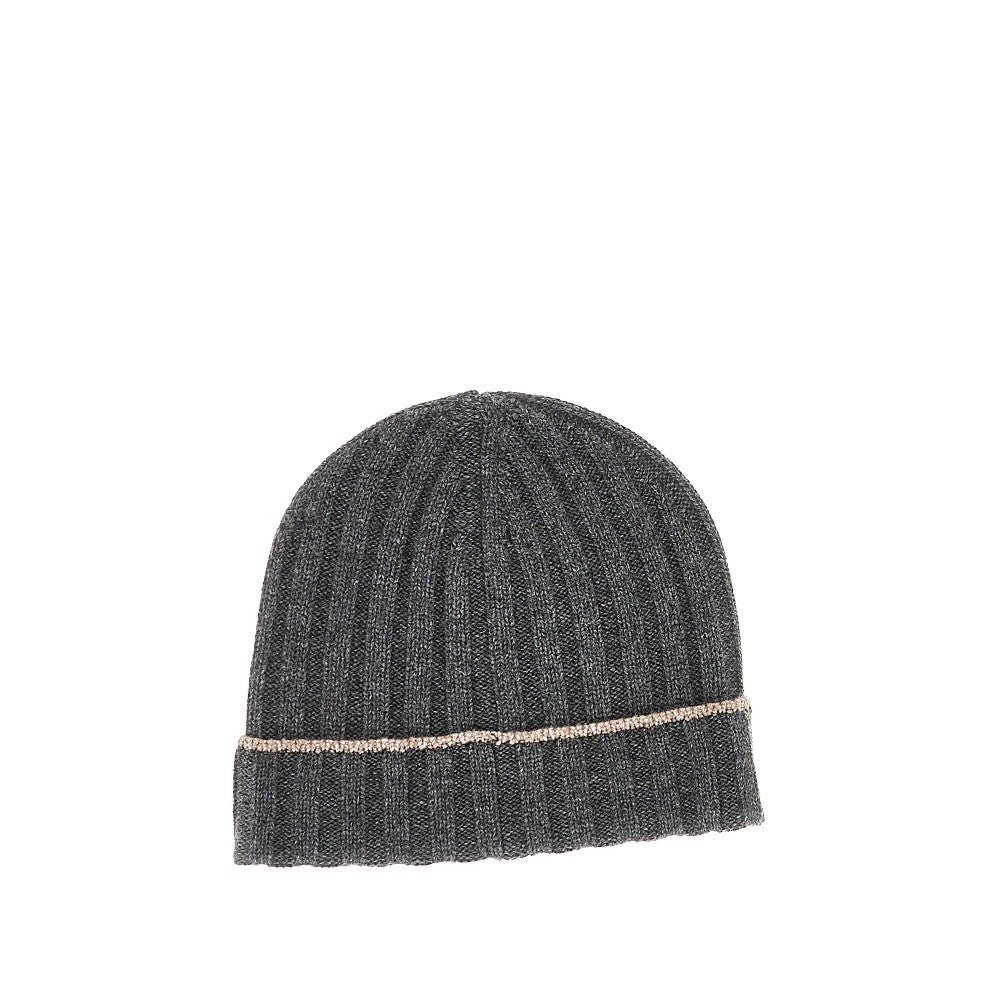 BRUNELLO CUCINELLI Brunello Cucinelli Men Ribbed Cashmere Beanie Hat