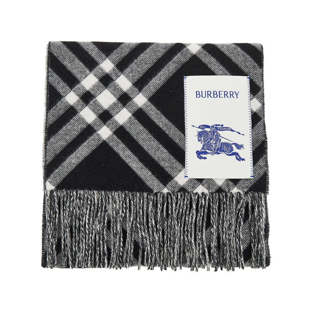 Burberry Men Check Cashmere Scarf