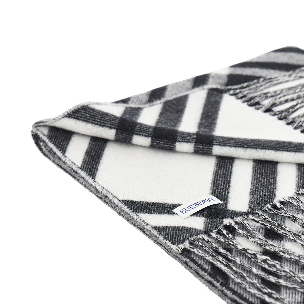 Burberry Men Check Cashmere Scarf