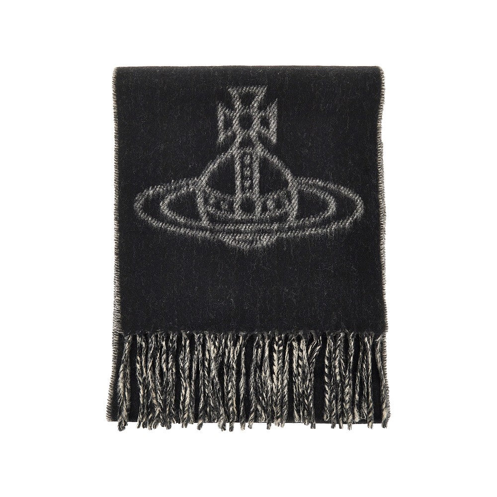 Vivienne Westwood Women Single Orb Double-Face Wool Scarf