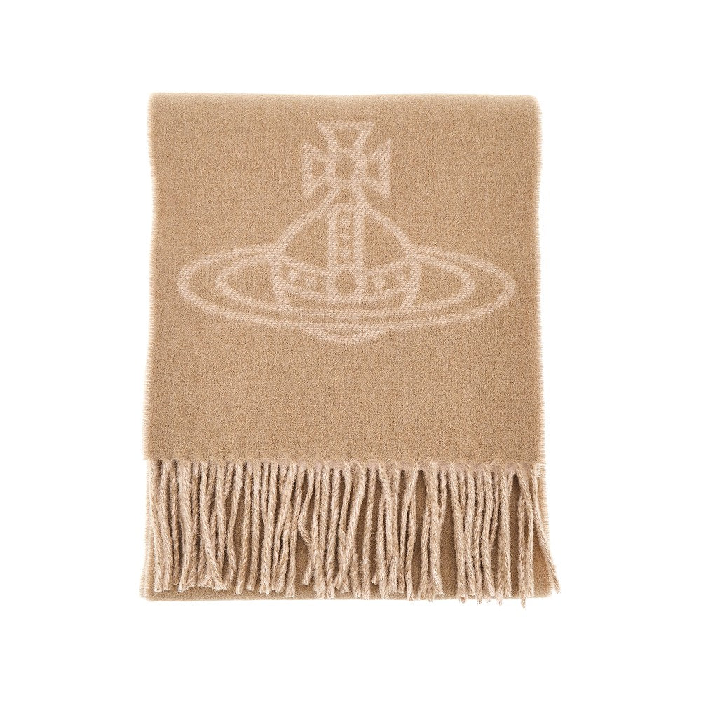 Vivienne Westwood Women Single Orb Double-Face Wool Scarf