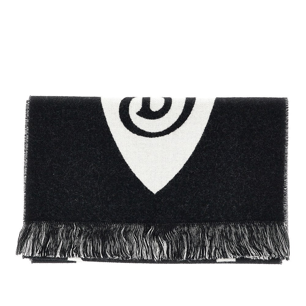 BURBERRY Burberry Men Jacquard Logo Wool Scarf