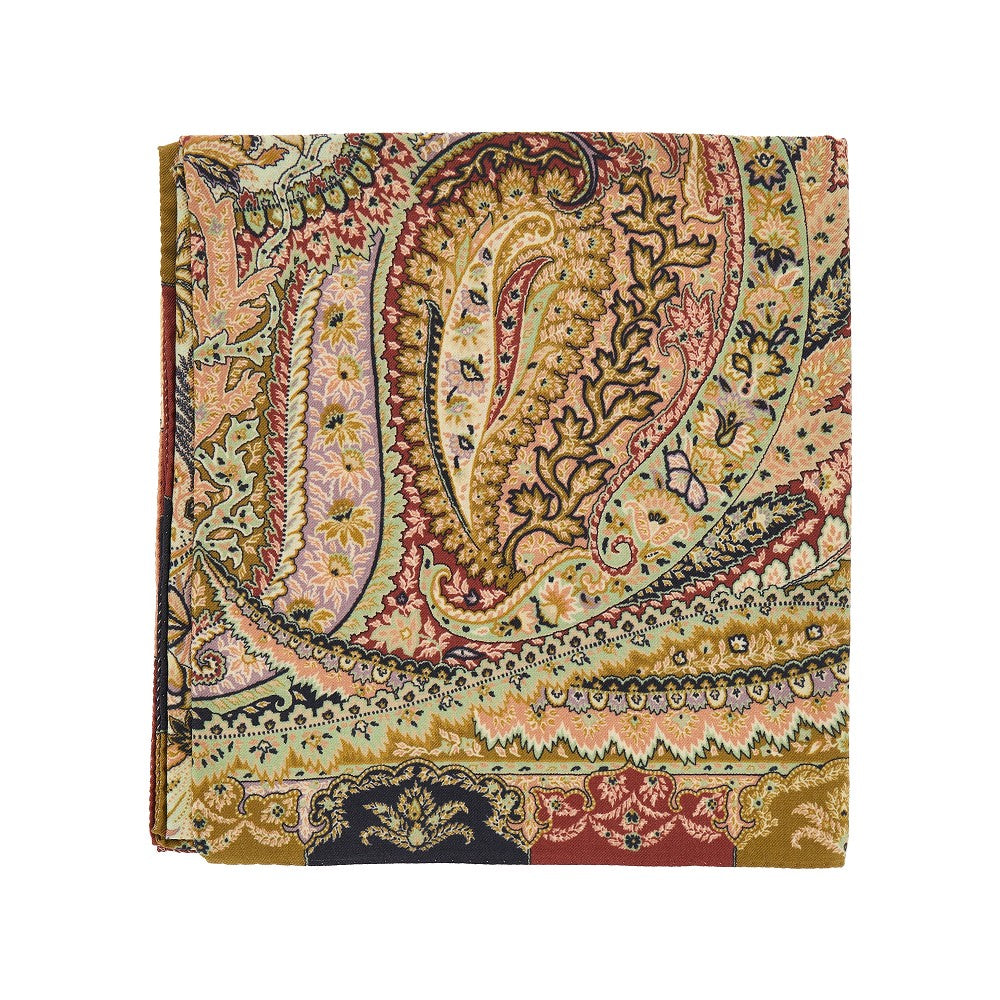 Etro Women Paisley Silk And Wool Shawl