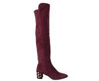 Stuart Weitzman Stuart Weitzman Women's Bordeaux Suede Knee High Boot