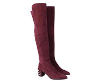 Stuart Weitzman Stuart Weitzman Women's Bordeaux Suede Knee High Boot