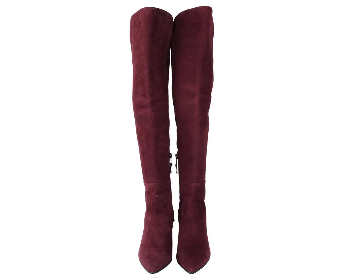 Stuart Weitzman Stuart Weitzman Women's Bordeaux Suede Knee High Boot