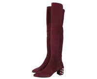 Stuart Weitzman Stuart Weitzman Women's Bordeaux Suede Knee High Boot