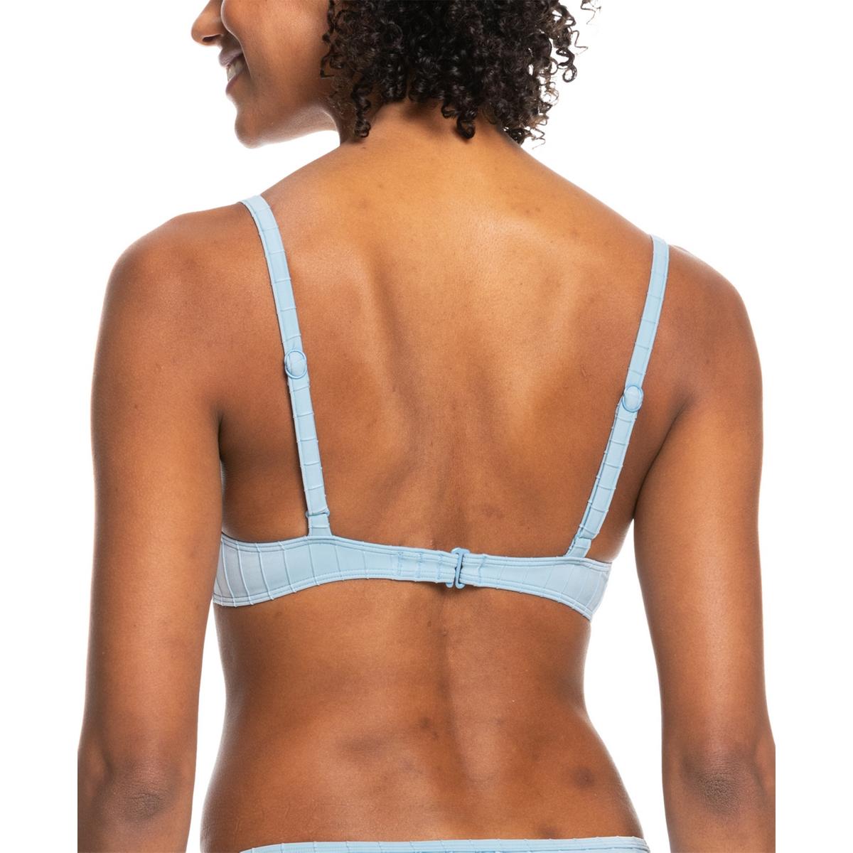 Juniors Womens Ribbed Underwire Bikini Swim top