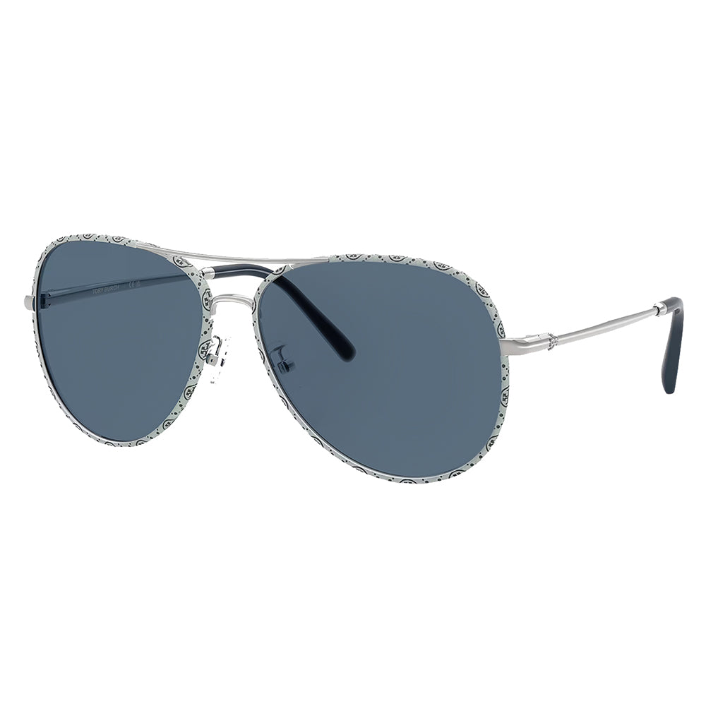 TY 6114 32744L 58mm Womens Pilot Sunglasses Silver