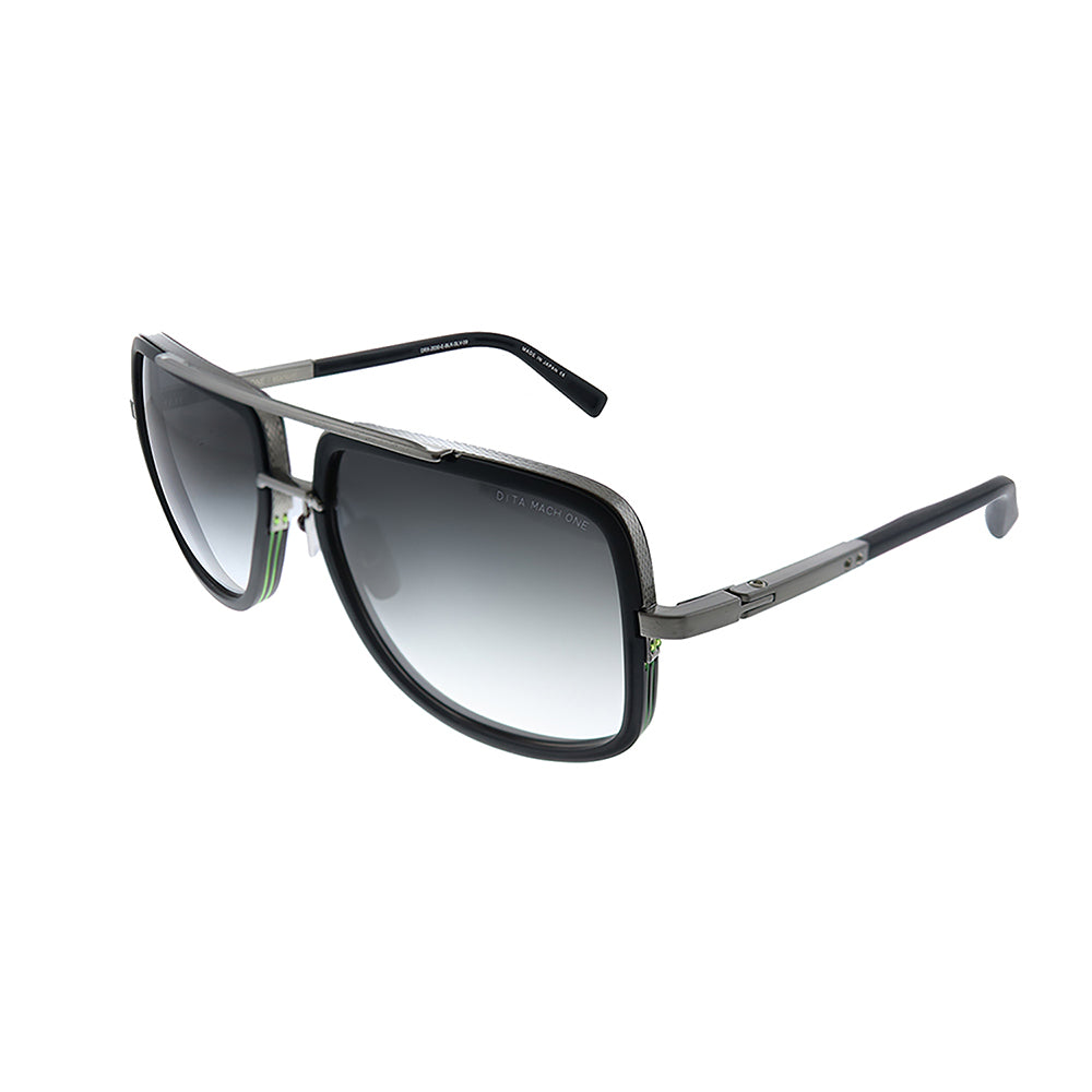 Dita Mach-One DT DRX-2030-E-BLK-SLV-59 Unisex Aviator Sunglasses