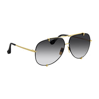 TALON DT 23007-A-BLK-GLD-62-Z Unisex Aviator Sunglasses