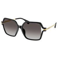 RA 5319U 50018G 56mm Womens Square Sunglasses Shiny Black